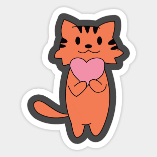 Tiger heart (pink) Sticker